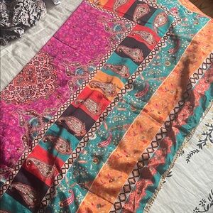 Colorful Paisley Patterned Scarf
